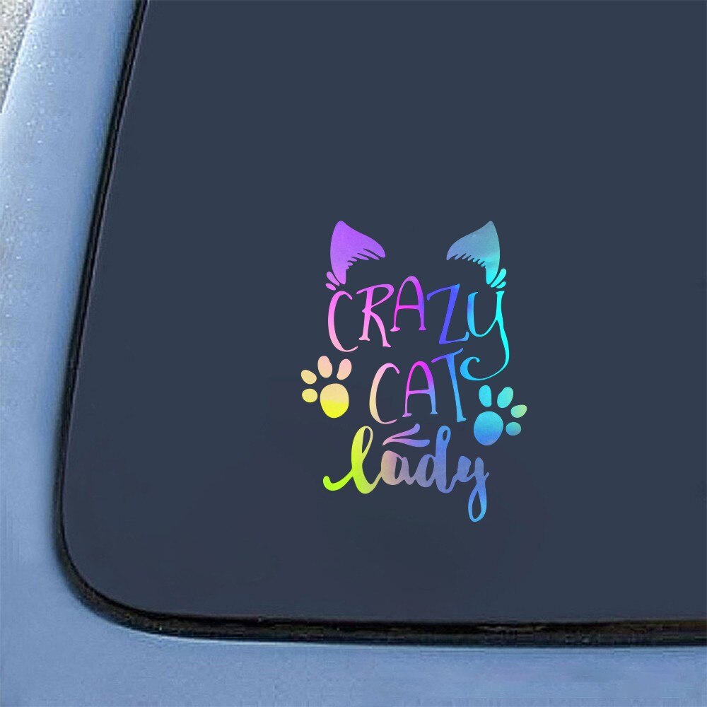 Holographic Cat Paw Prints Car Stickers