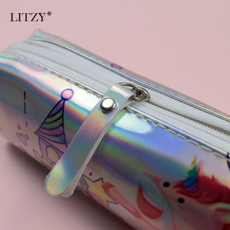 Holographic Pencil Case: Cute Unicorn