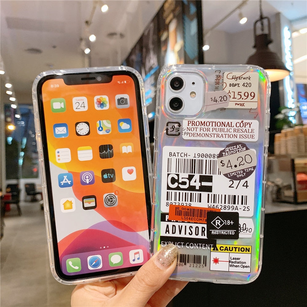 Holo QR bar code iPhone Case