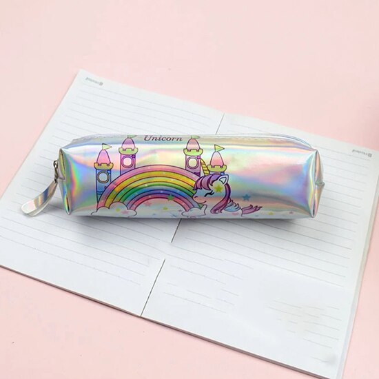 Holographic Pencil Case: Cute Unicorn