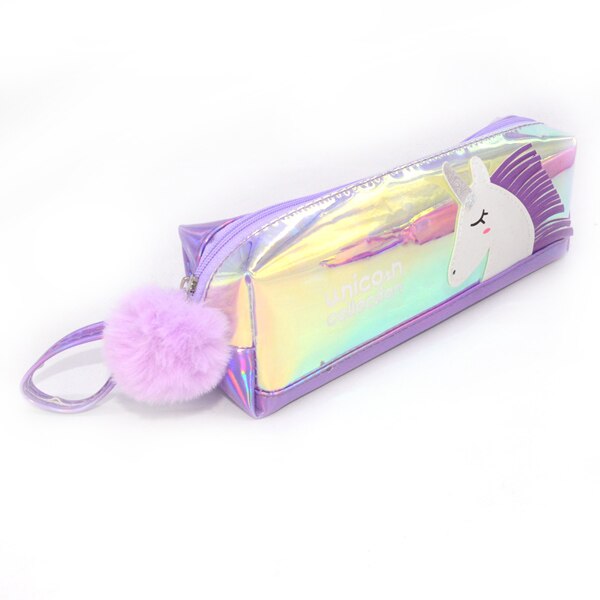 Iridescent Transparent Unicorn Pencil Case