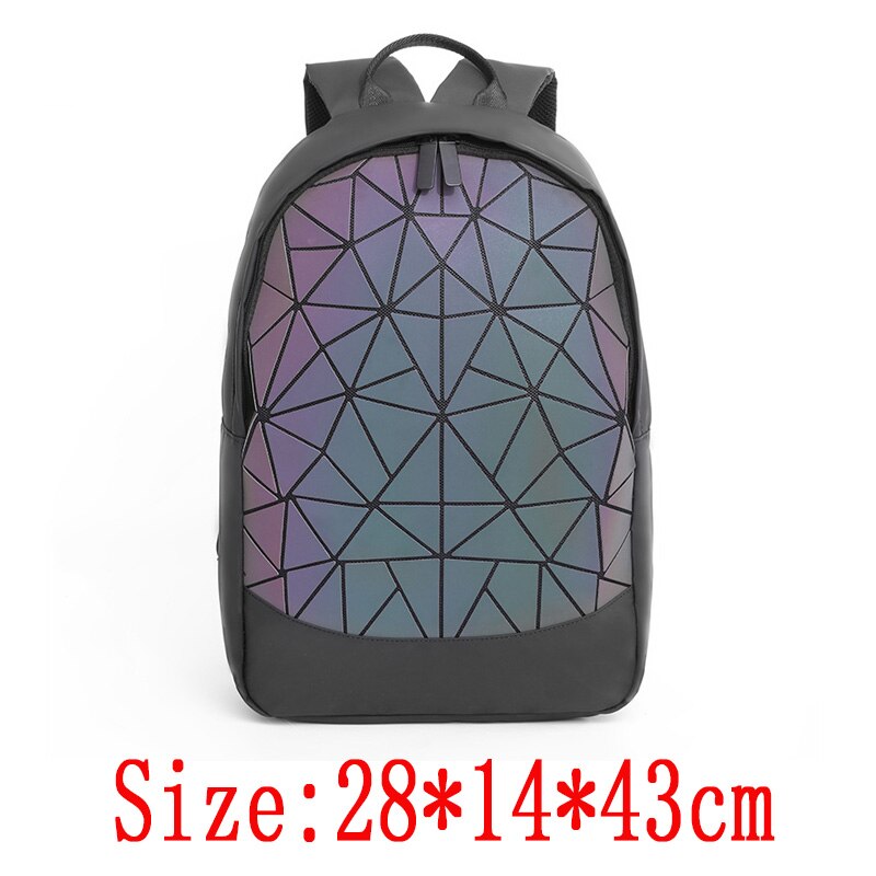 Luminous Holo Geometric Backpack