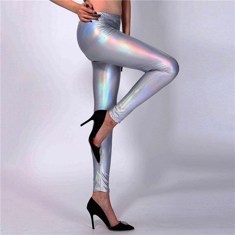 Glitter Holographic Pencil Pants