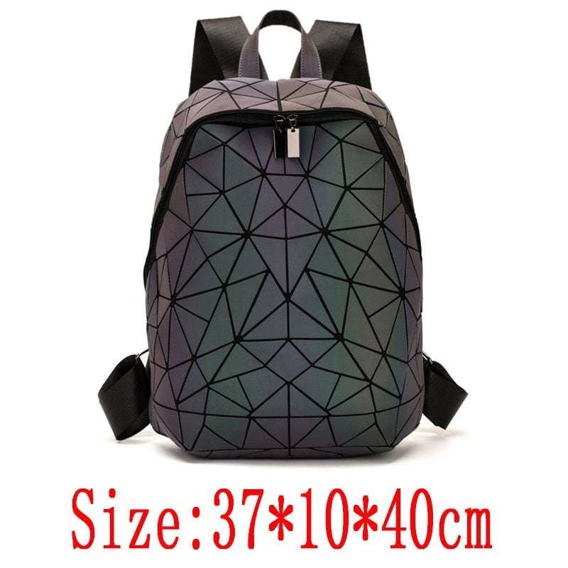 Luminous Holo Geometric Backpack