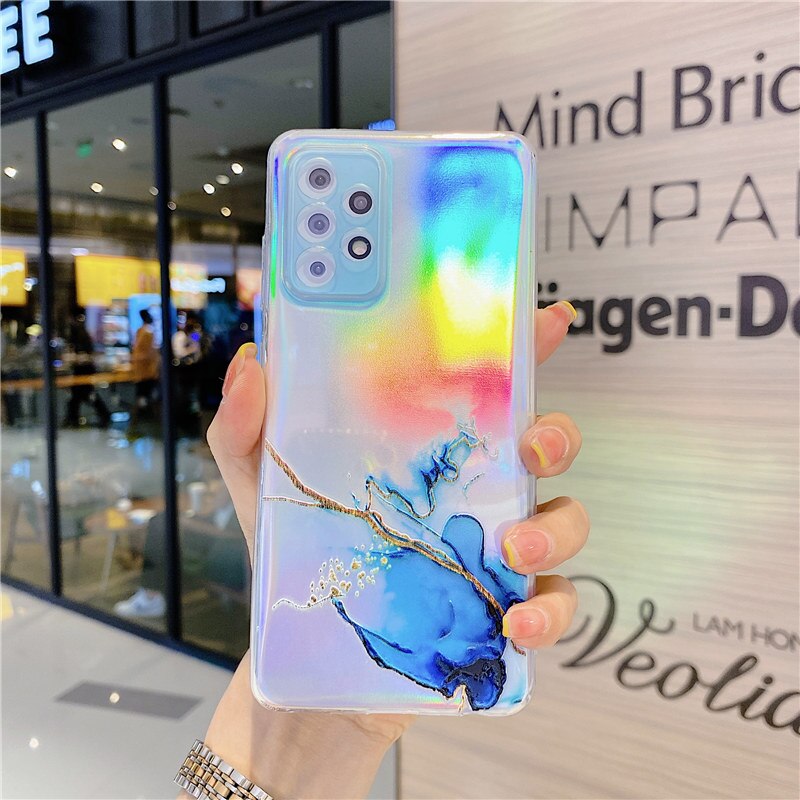 Holographic Marbled Samsung Phone Case