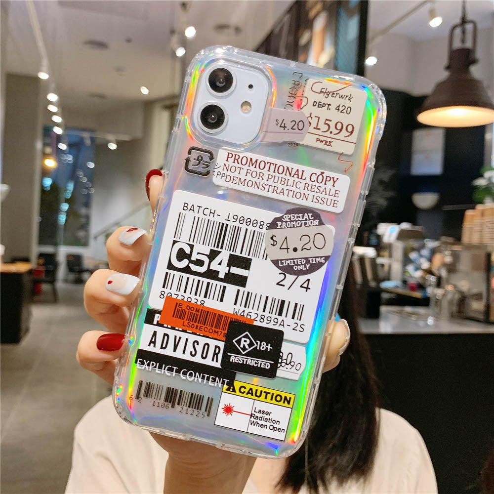 Holo QR bar code iPhone Case