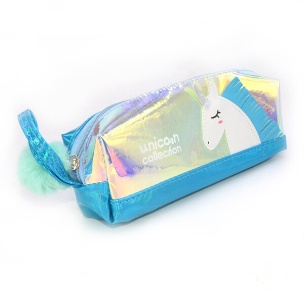 Iridescent Transparent Unicorn Pencil Case