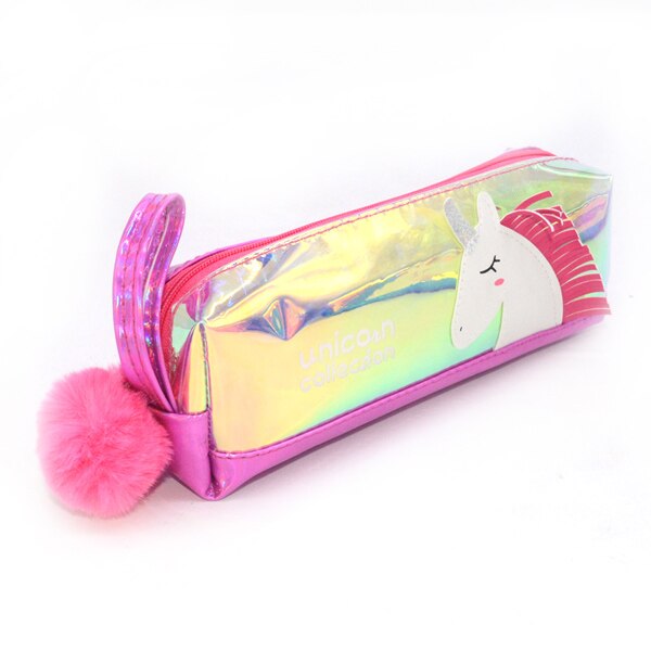 Iridescent Transparent Unicorn Pencil Case