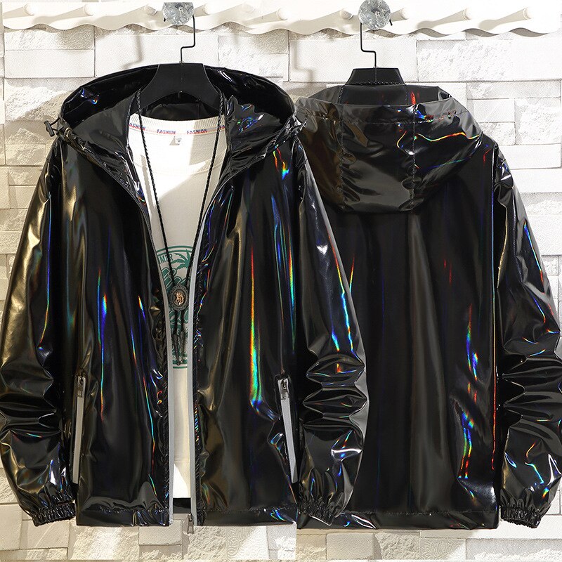 Holographic Windbreaker Bomber Jacket