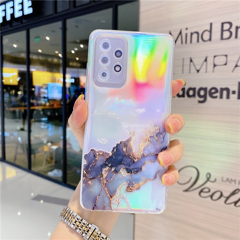 Holographic Marbled Samsung Phone Case