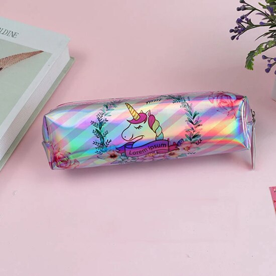 Holographic Pencil Case: Cute Unicorn