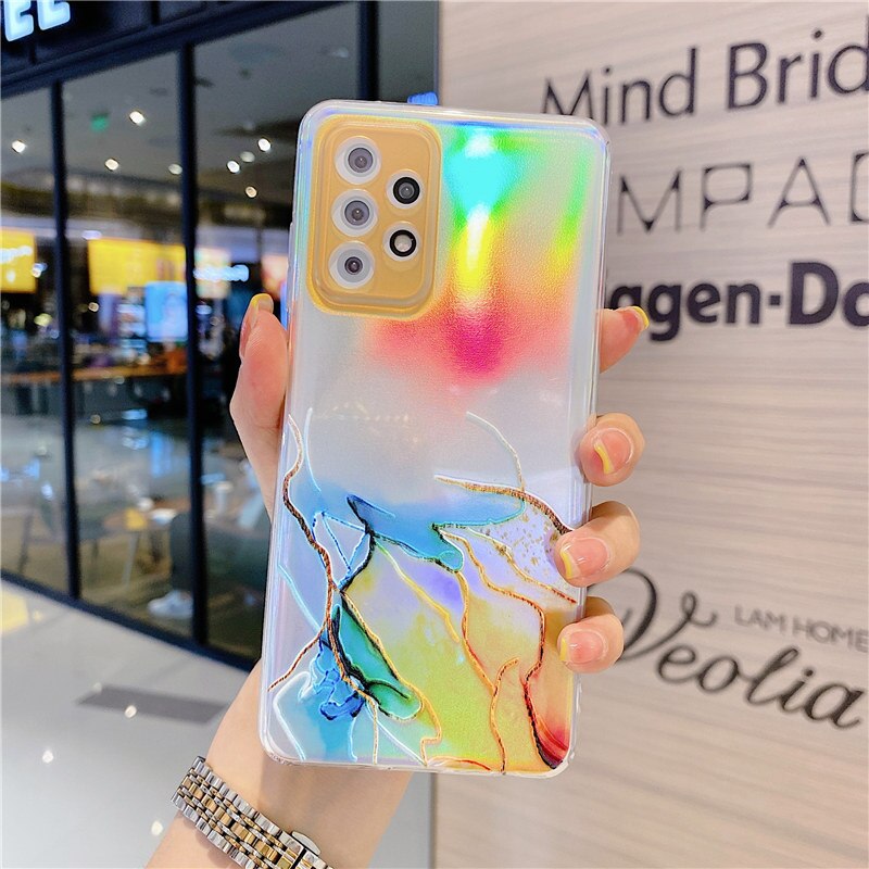 Holographic Marbled Samsung Phone Case