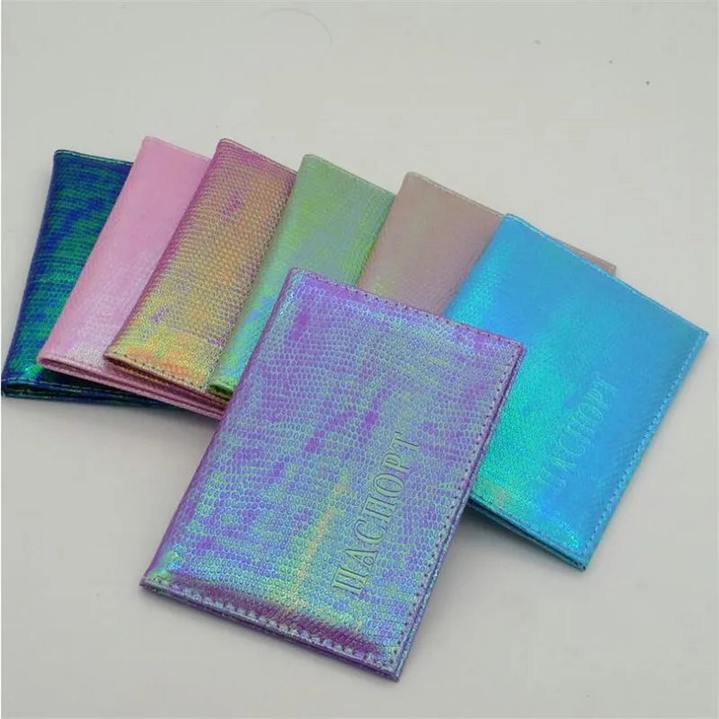 Holo Pu-Leather Passport Cover