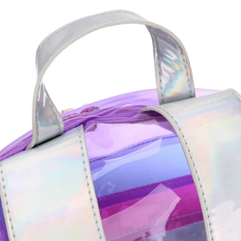 Holo Stripes Transparent Backpack