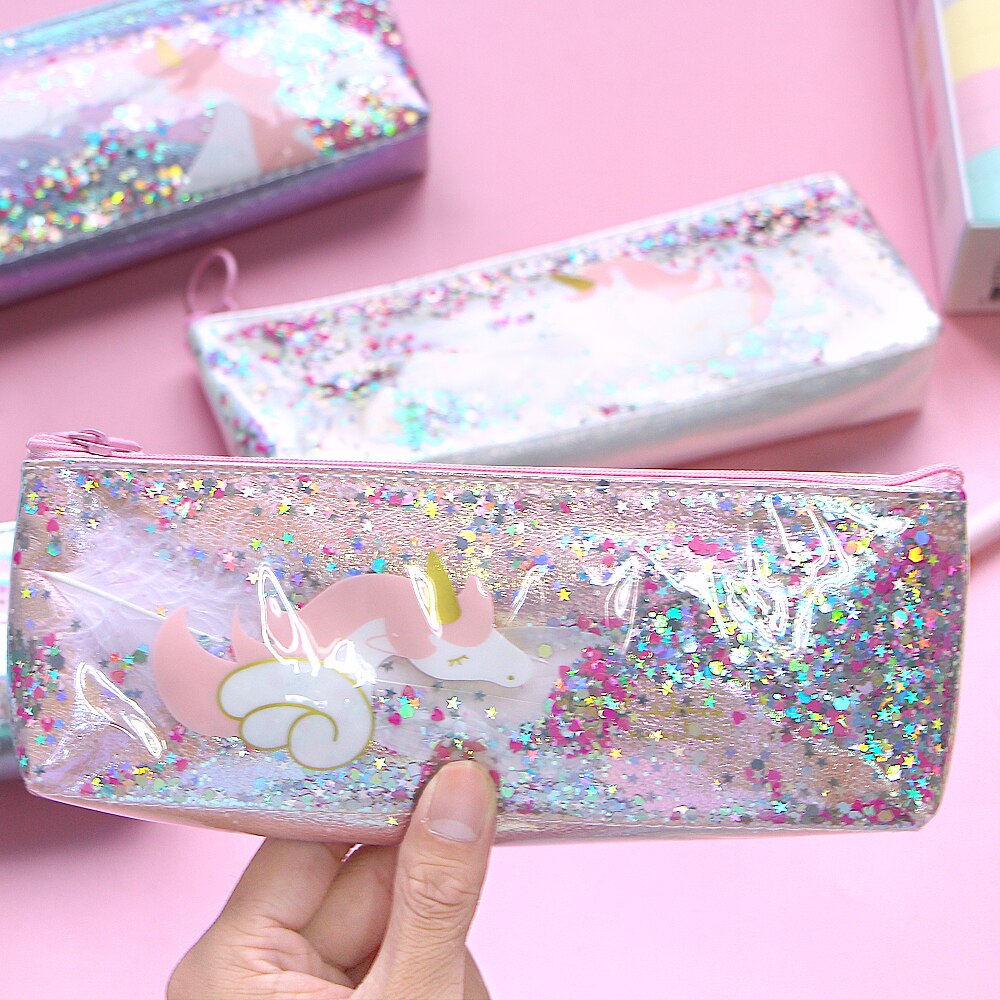 Holographic Cute Unicorn Pencil Case