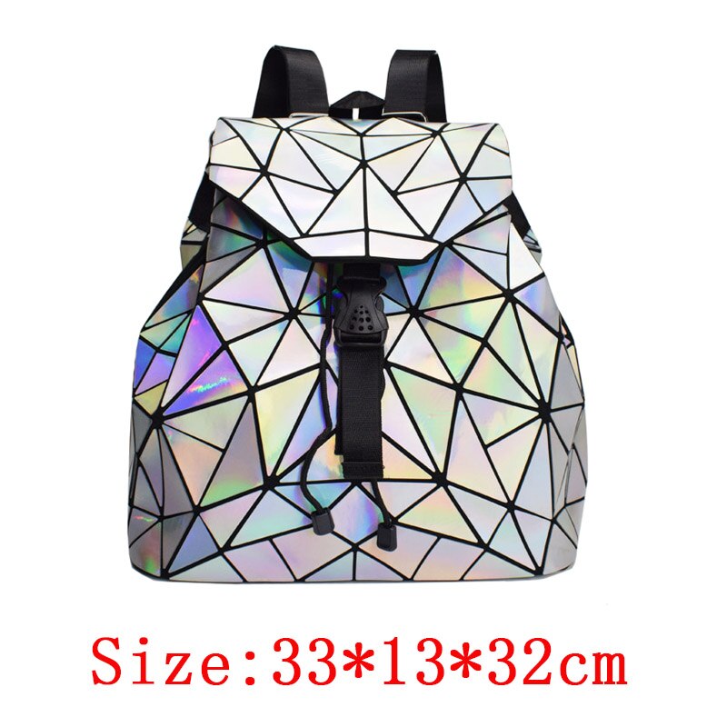 Luminous Holo Geometric Backpack