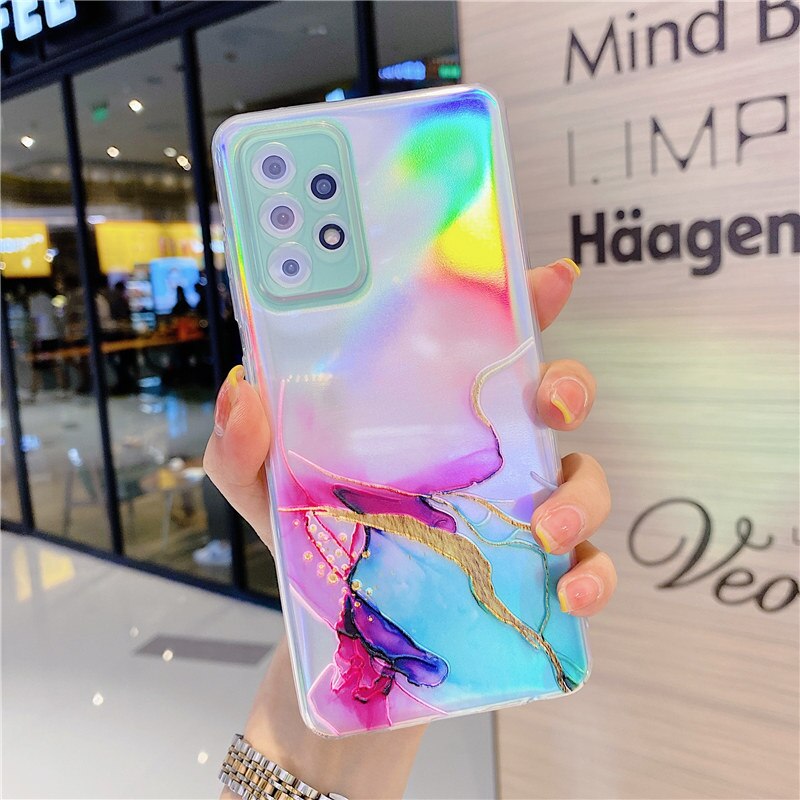 Holographic Marbled Samsung Phone Case