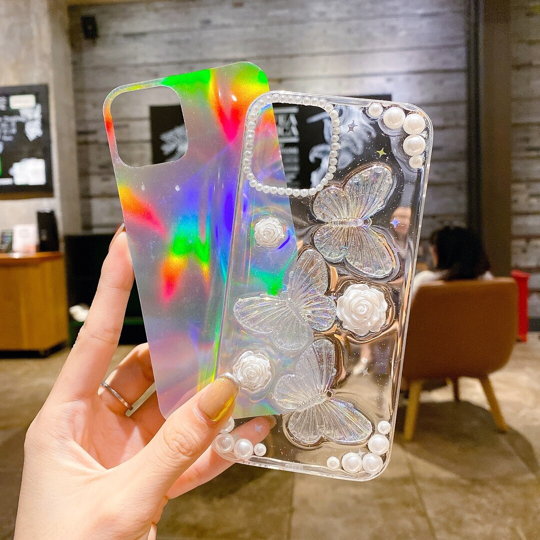 Holographic 3D Butterfly iPhone Case