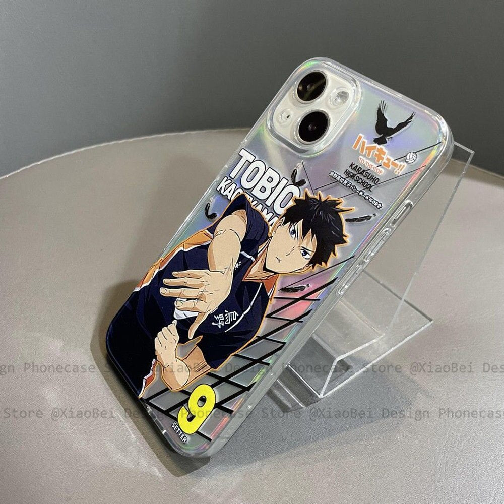 Holo Anime Haikyuu Tobio Kageyama iPhone Case