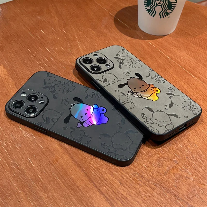 Sanrio Pochacco Embossing Holographic Case for iPhone