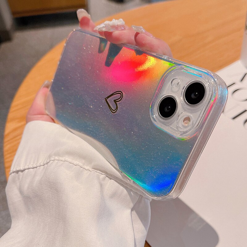 Holographic Heart iPhone Case