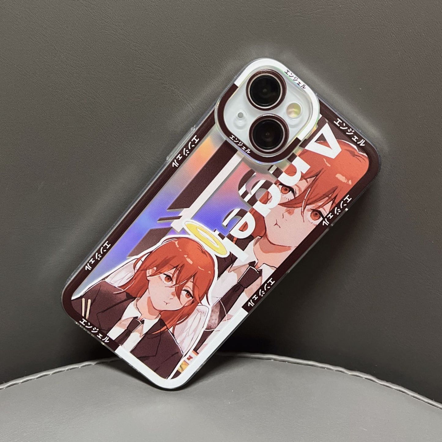 Holo Chainsaw Man iPhone Case