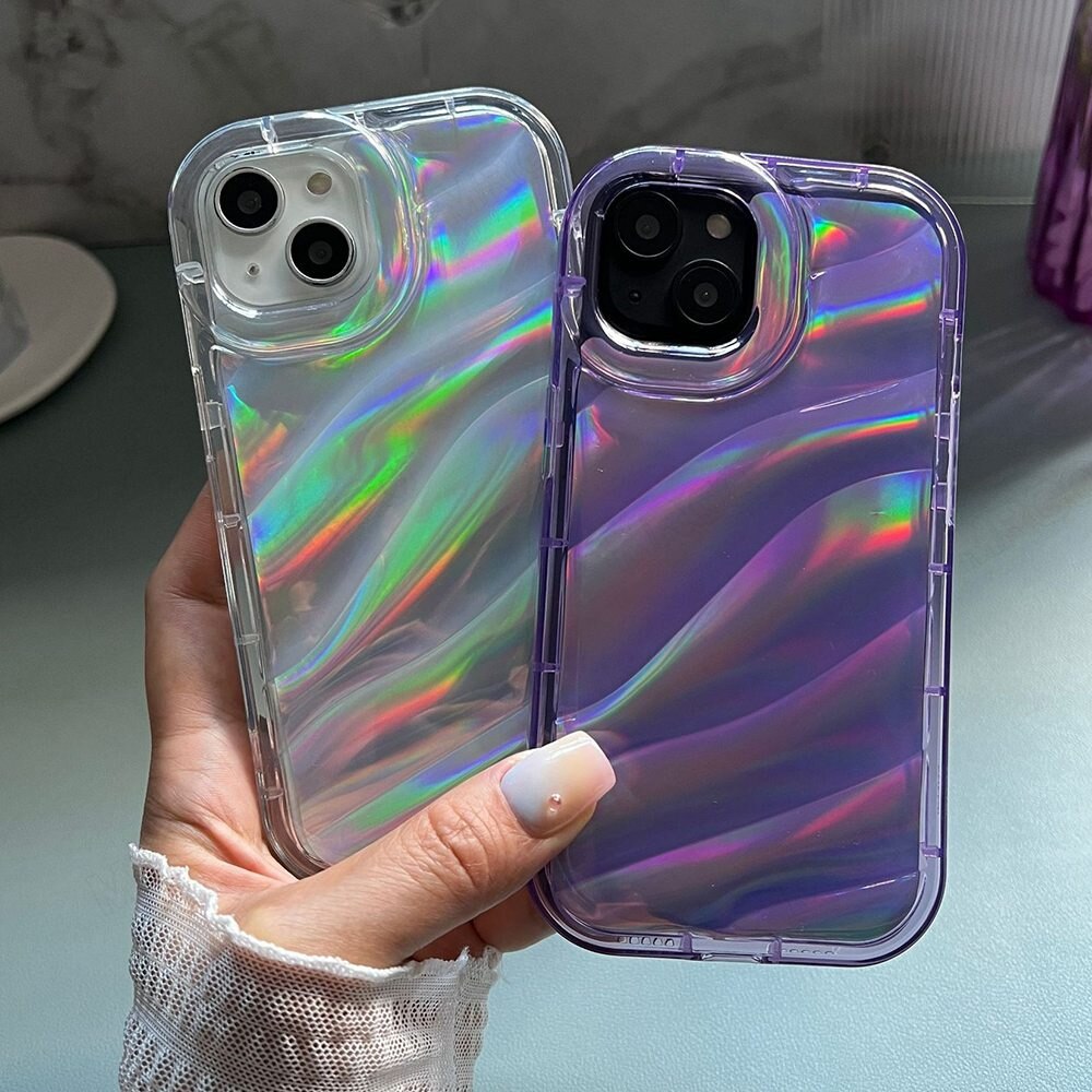 Holo Aurora Transparent Silicone iPhone Case