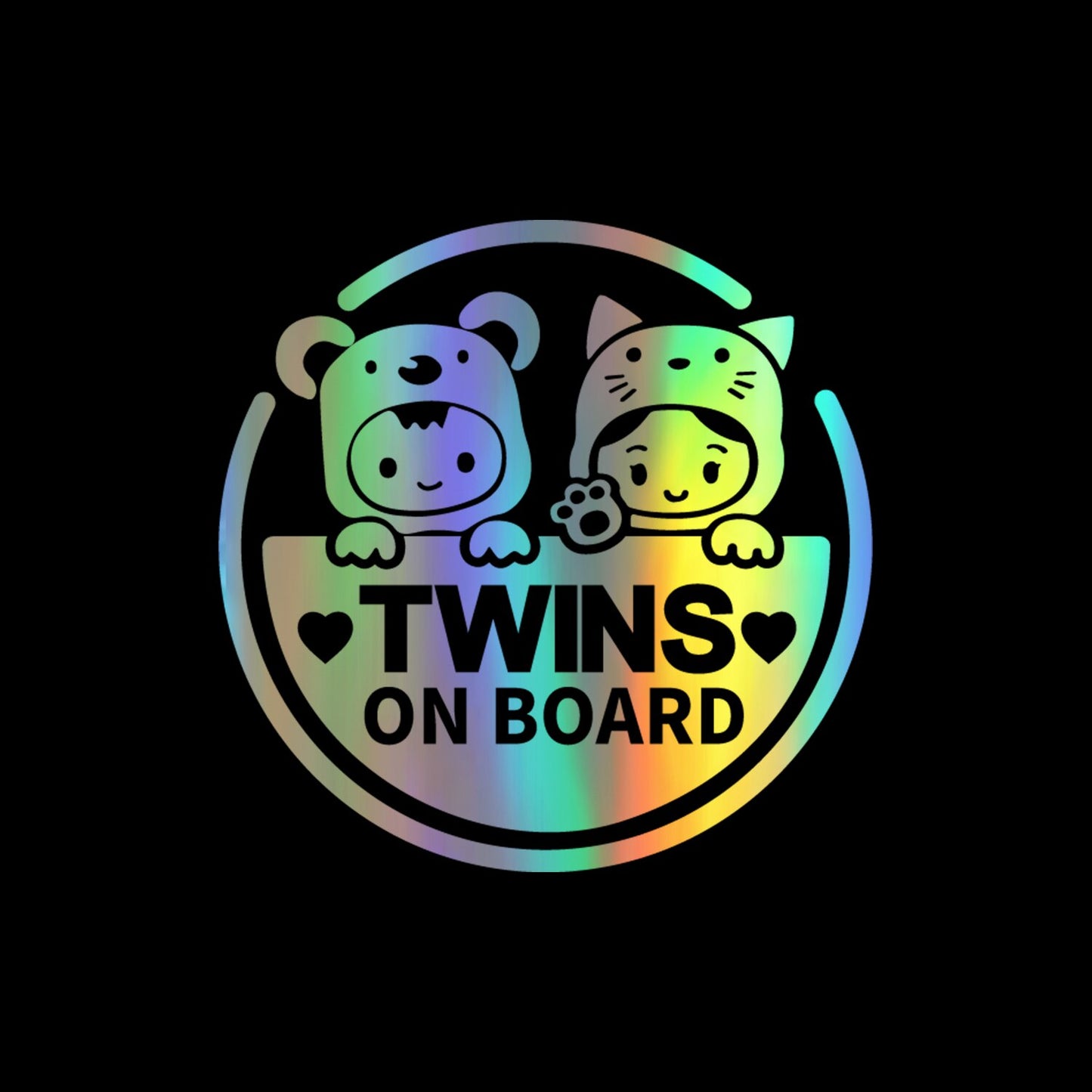 Holographic Baby/Kids On Board Car Vinyl Stickers