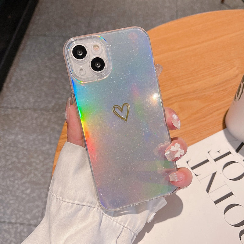 Holographic Heart iPhone Case