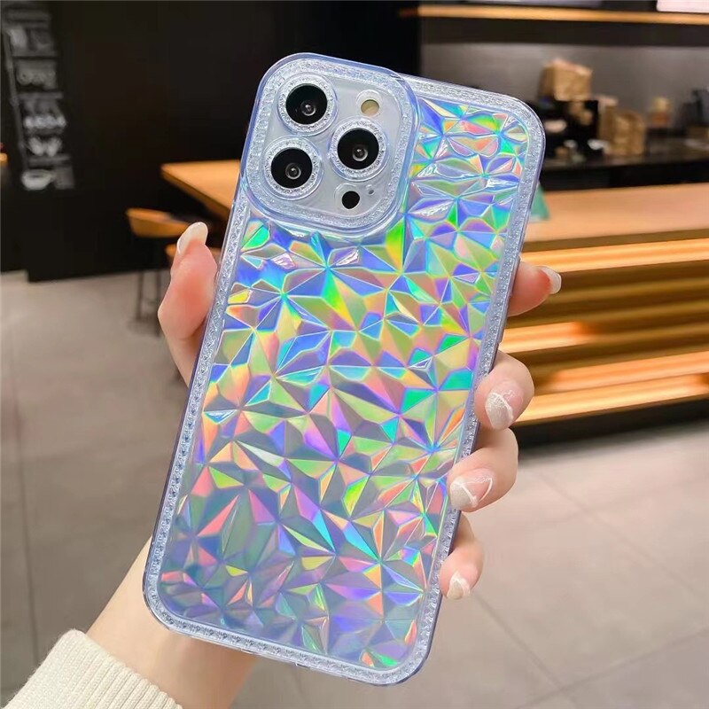 Holo Paper Diamond iPhone Case