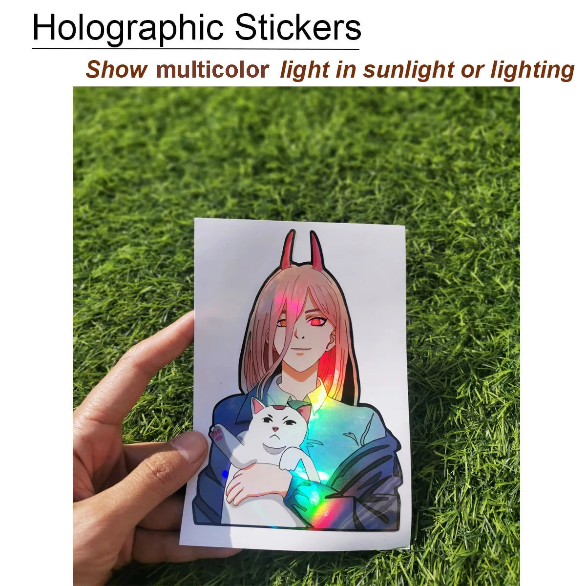 3 piece/set Holographic Stickers Anime Stickers Waterproof