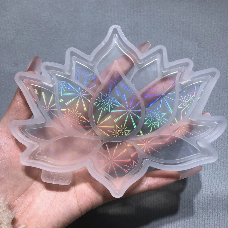 Holo Lotus Silicone Coaster Molds