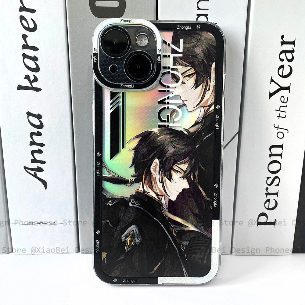 Holo Genshin Impact Zhongli iPhone Case