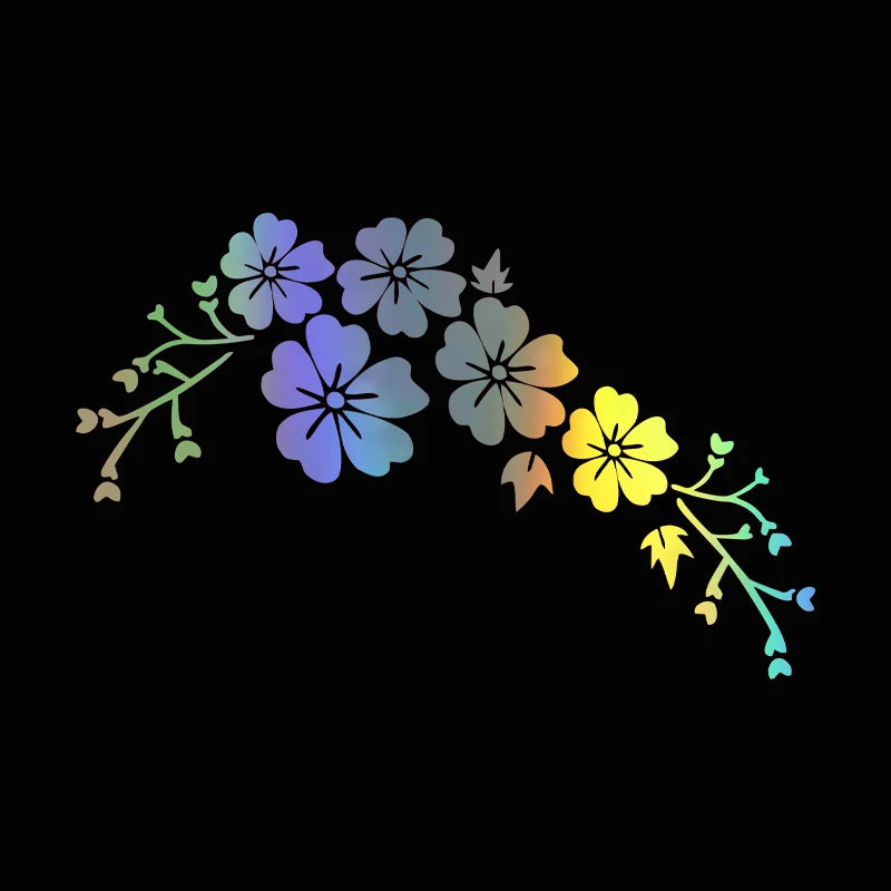 Holo Flower Blossom Decal Car Stickers