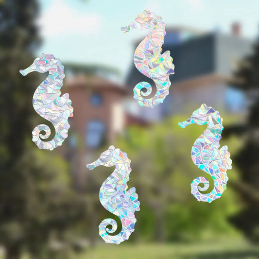 Holo Seahorse Sun-catcher Stickers For Glass Window Decal