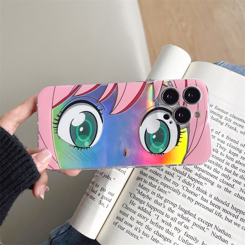 Holo Anime Spy X Family Anya iPhone Case