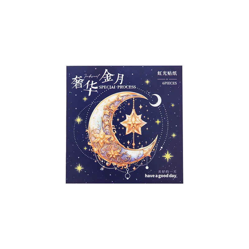 Kawaii Moon Neon Light Sticker