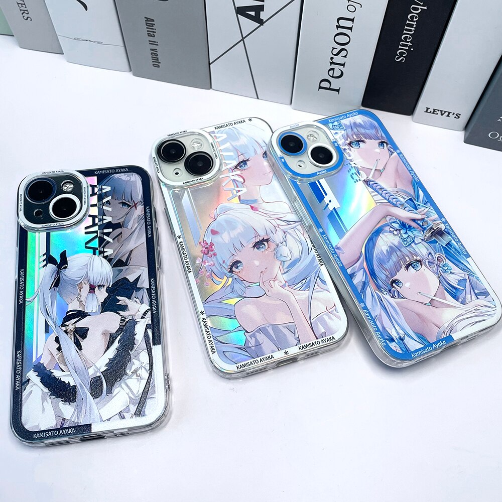 Holo Genshin Impact Kamisato Ayaka iPhone Case