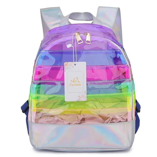 Holo Stripes Transparent Book-bag