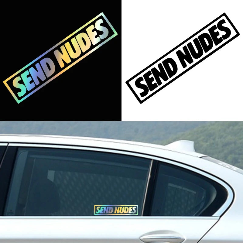 Holo Vinyl Decal Send Nudes