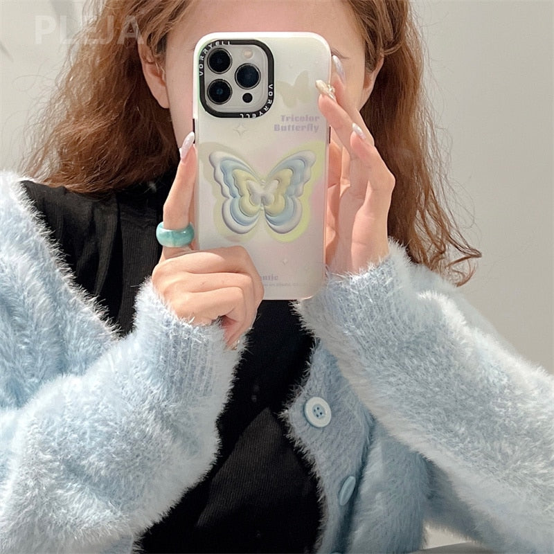 Holo Cute Butterfly iPhone Case