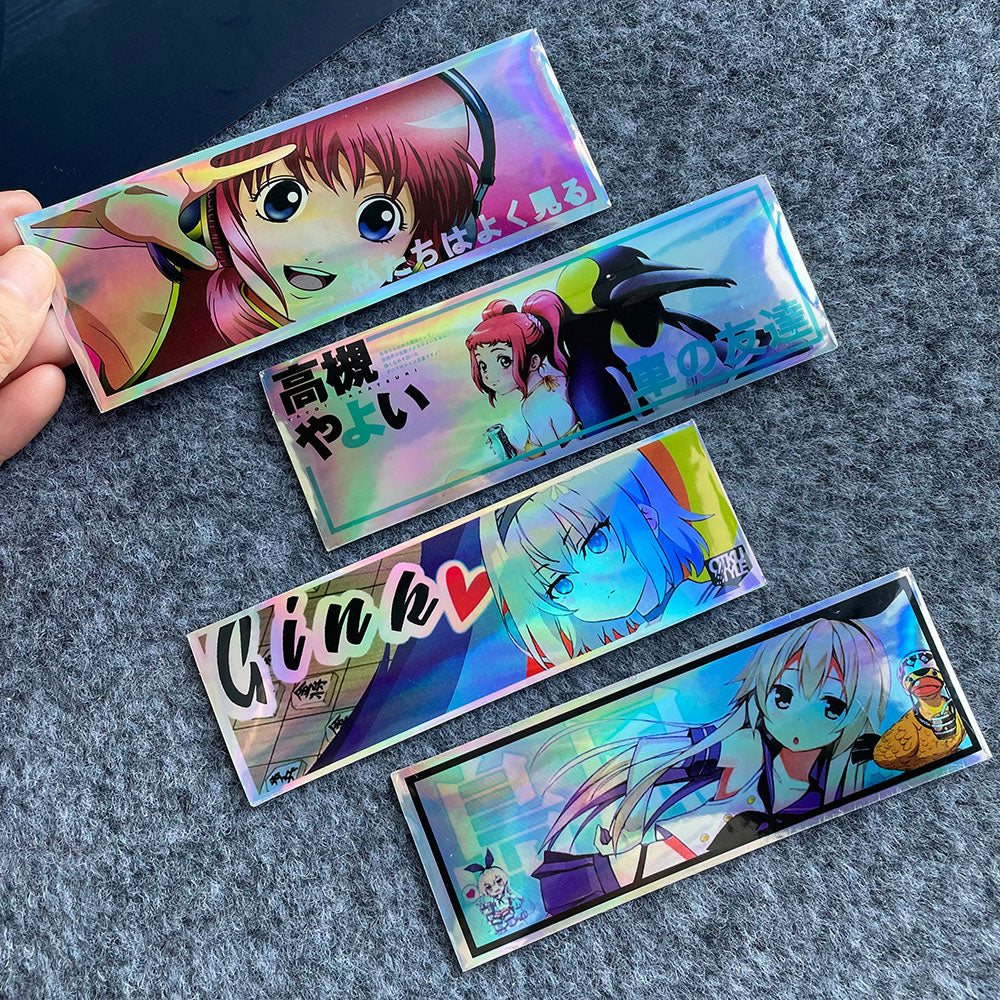 Binary Modification Girl Holographic Car Stickers