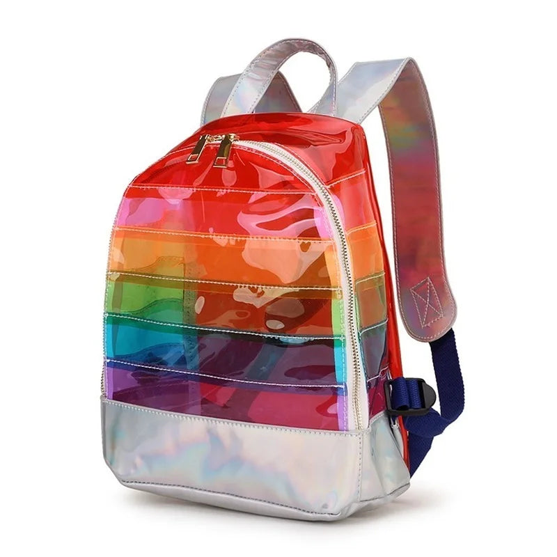 Holo Stripes Transparent Book-bag