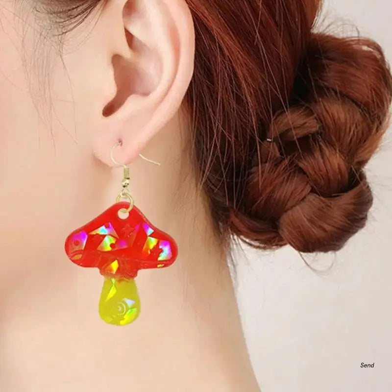 Holographic Mushroom Earrings Resin Mold