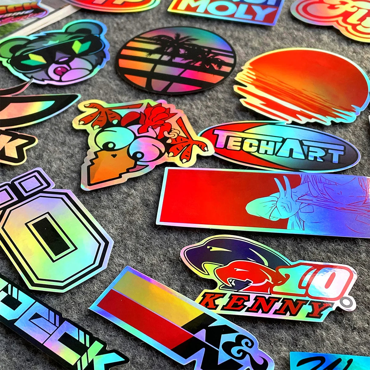 40PCS/Lot Holographic Stickers Decals