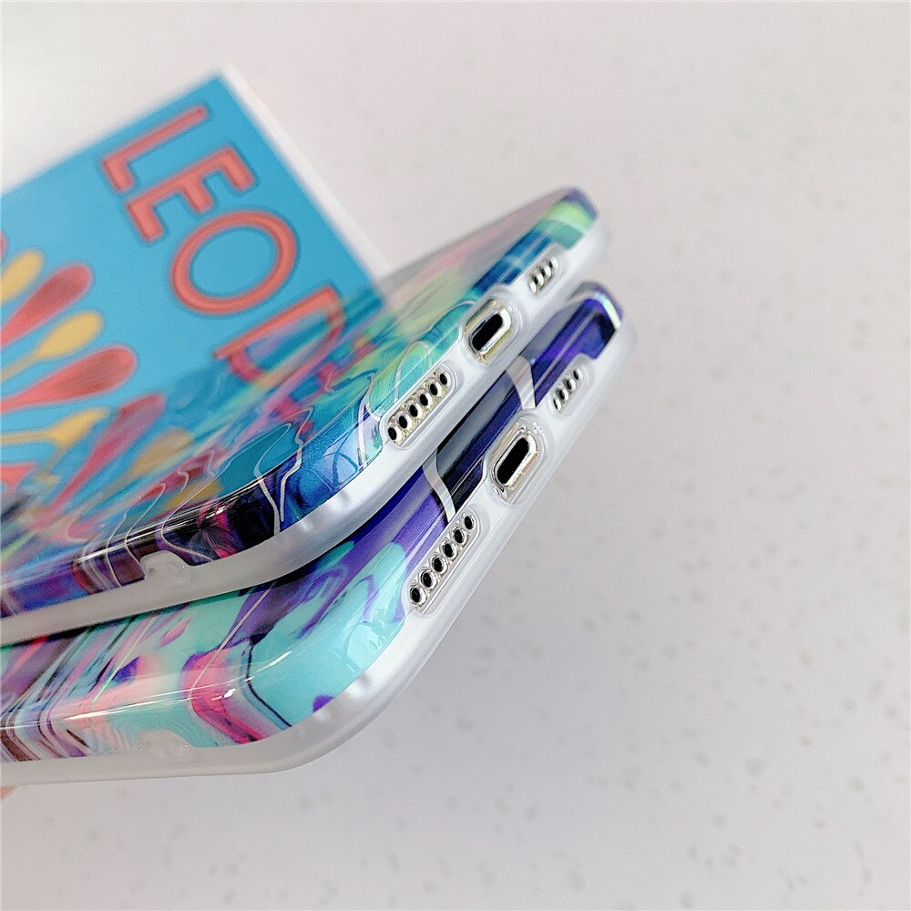 Holo Marble Case Soft Silicone iPhone Case