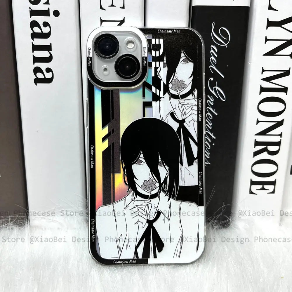 Holo Chainsaw Man iPhone Case