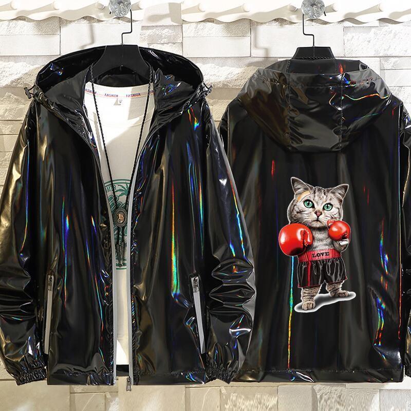 Holographic Windbreaker Bomber Jacket