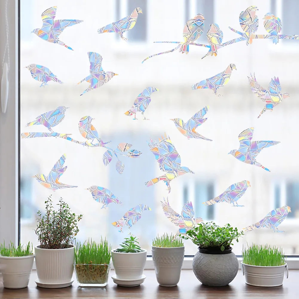 Bird Rainbow Suncatcher Window Stickers