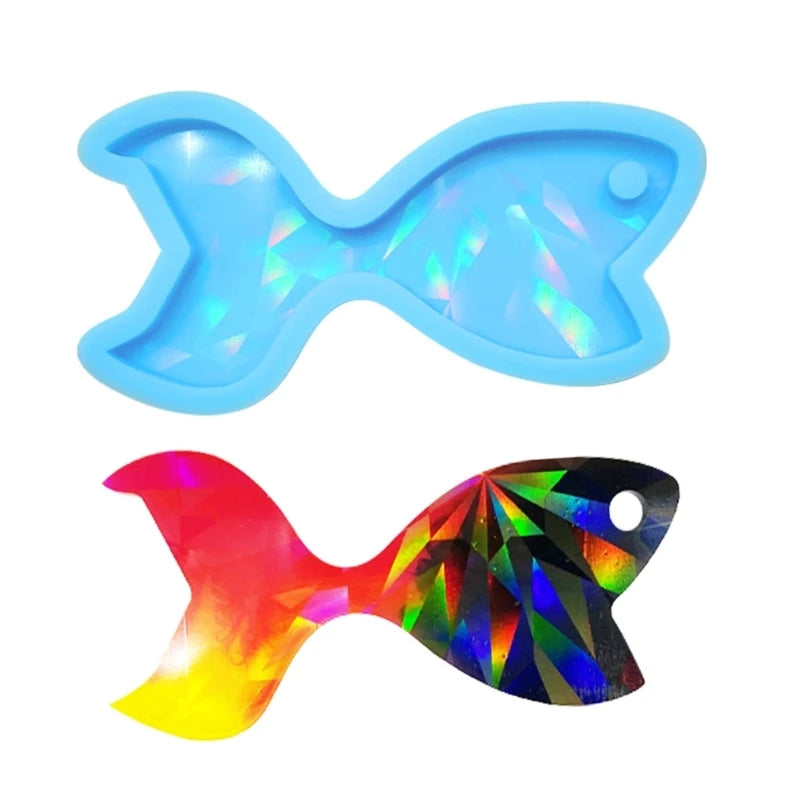 Holographic Goldfish / Moth Pendant Silicone Mold DIY